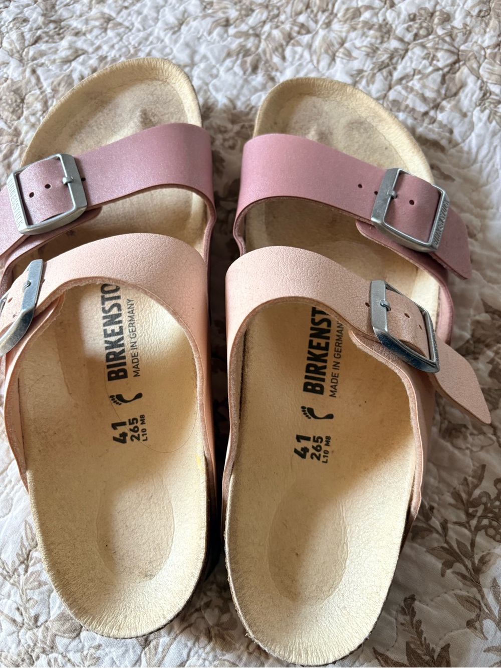 Birkenstock Two-Strap Sandals in Dusty Pink